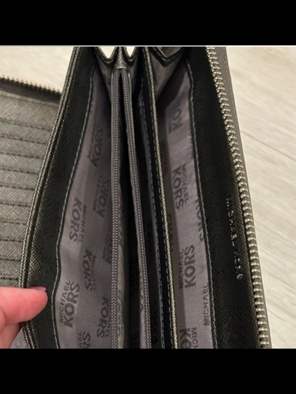 Michael Kors Jet Set Travel Continental Wristlet Wallet Metallic Bronze